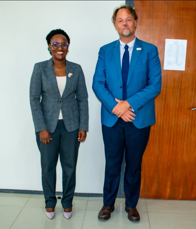 Mr. Mark Bryan Schreiner UNFPA Representative in Tanzania with Dr. Amina Msengwa, the Government Statistician General - Tanzania 