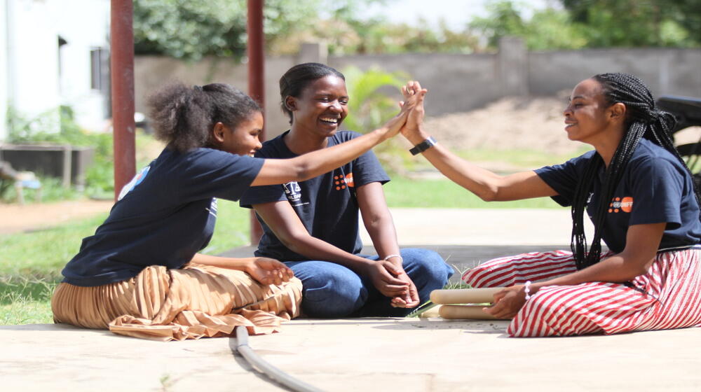 Adolescent Girls and Young Women Champions enjoying a quiet moment together, in Shinyanga Region. Photo by @UNFPATanzania /Ayubu