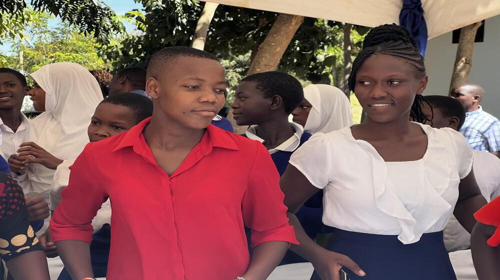 Young girls in Msalala celebrating the official handing over of the One stop center. Photo @UNFPATanzania /Warren Bright