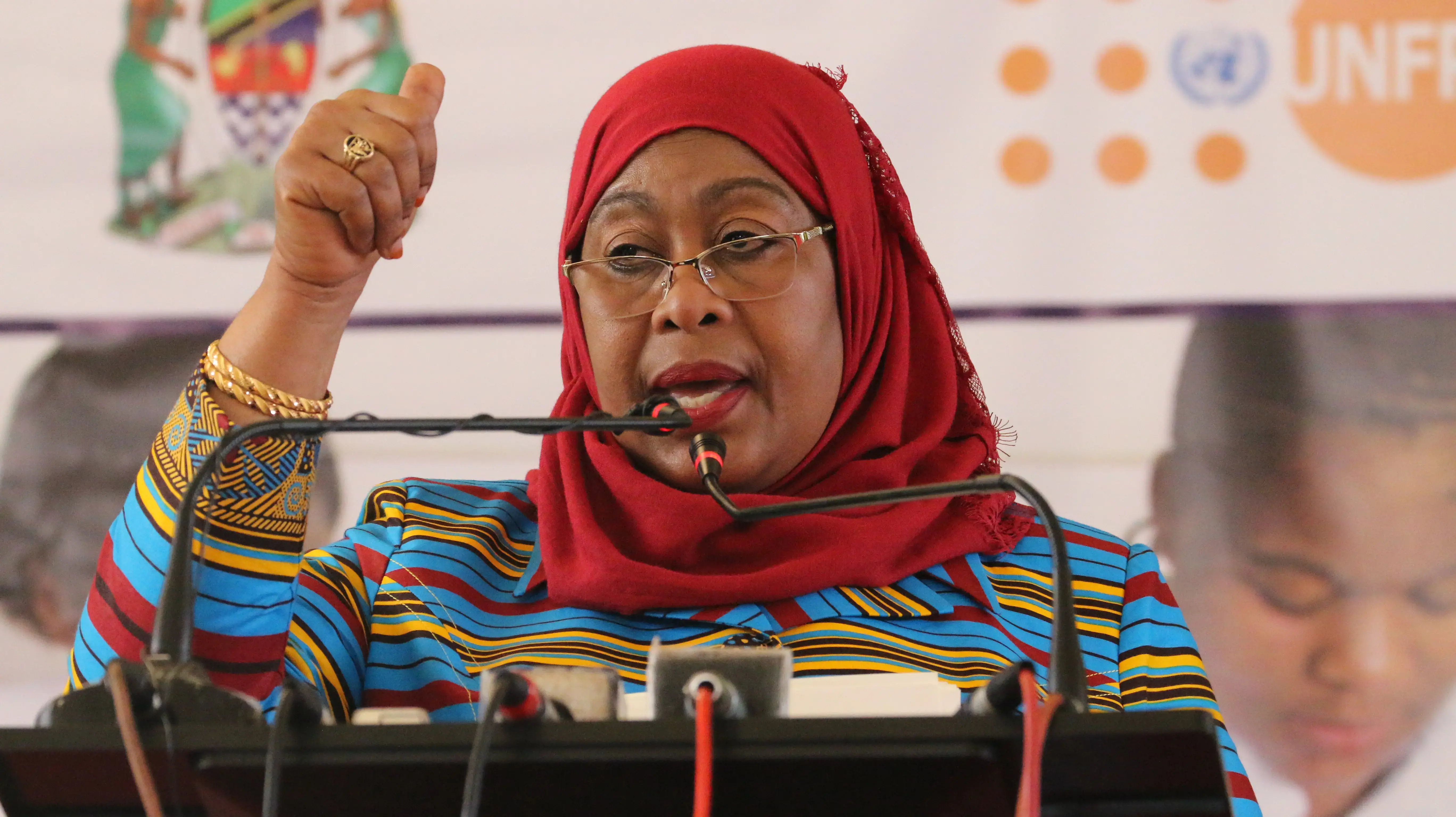 Vice President of Tanzania Hon.Samia Hassan Suluhu attends the celebrations to mark the International Day of the Midwife