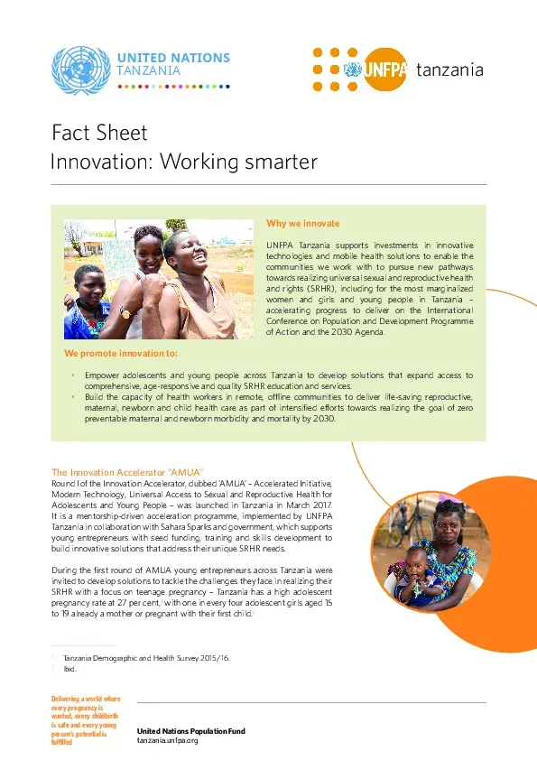 Fact Sheet Innovation: Working smarter